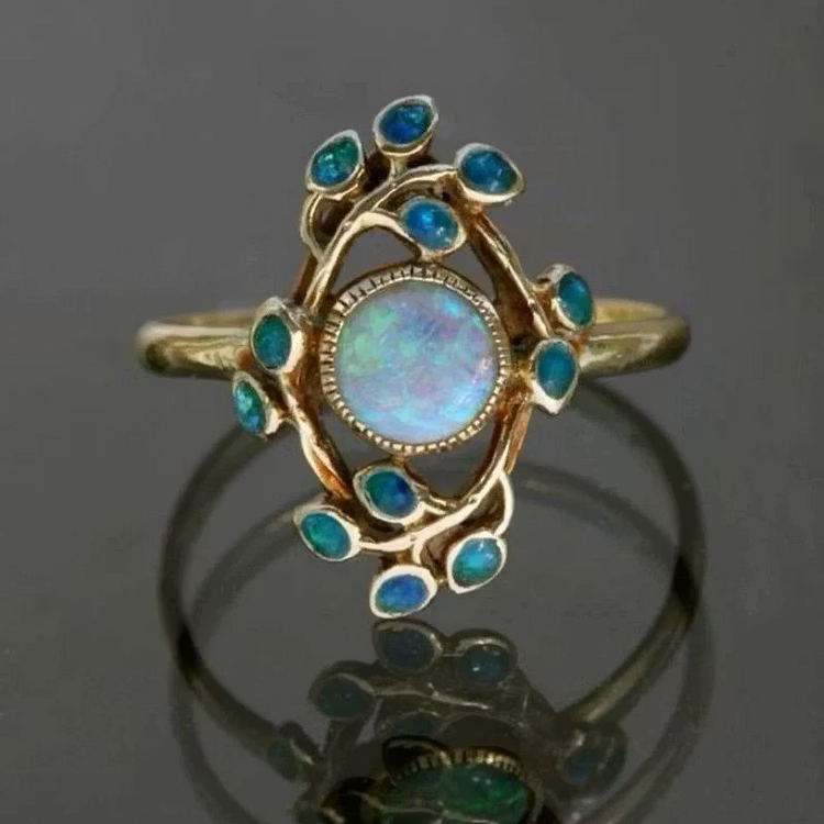 Aoaome Retro Minimalist Diamond Rings