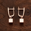Aoaome Simple Square Drop Rose Gold Hoop Earrings