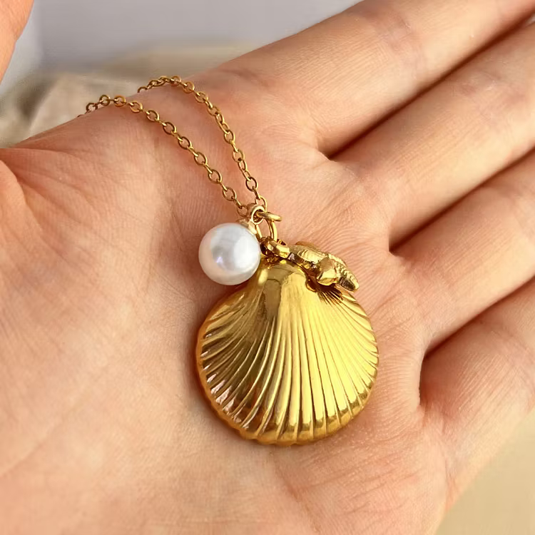Aoaome Starfish Shell Collarbone Chain Pendant Necklaces