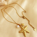 Aoaome Starfish Shell Collarbone Chain Pendant Necklaces