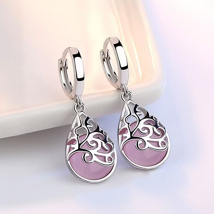 Aoaome Sterling Silver Tree of Life Earrings