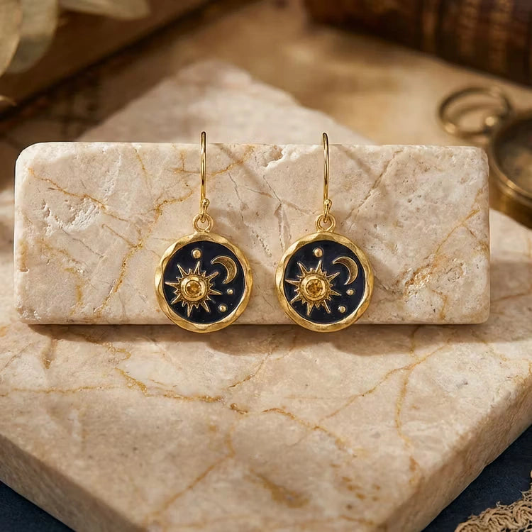 Aoaome Sun Moon Boho Earrings