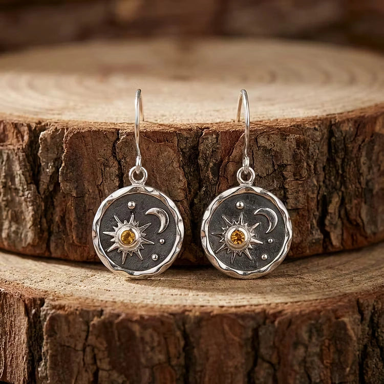 Aoaome Sun Moon Boho Earrings
