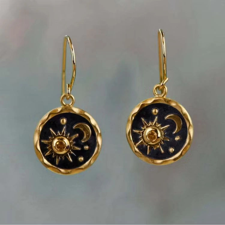 Aoaome Sun Moon Boho Earrings