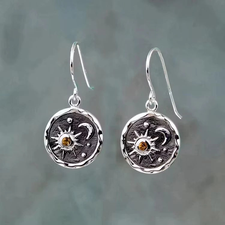 Aoaome Sun Moon Boho Earrings