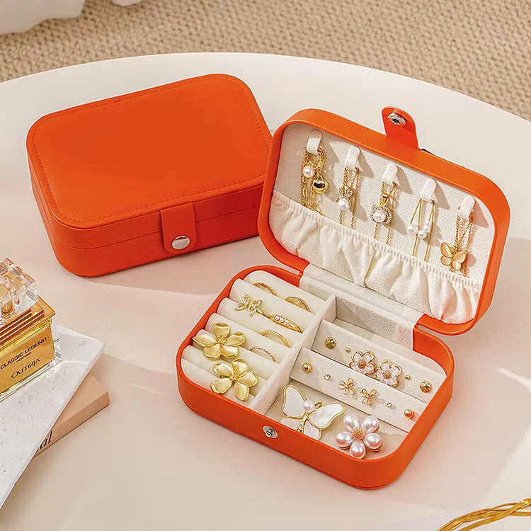 Aoaome Travel Portable Zipper Jewelry Boxs