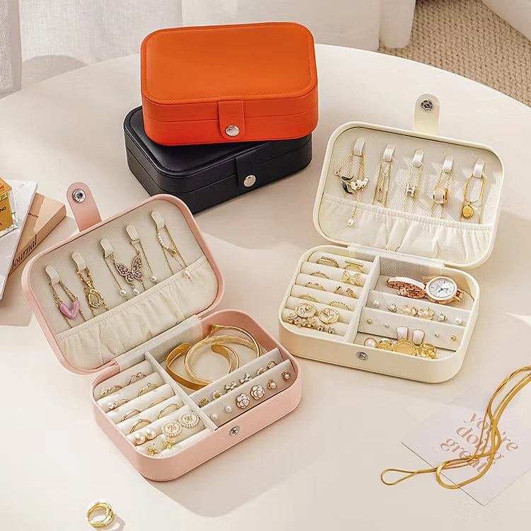 Aoaome Travel Portable Zipper Jewelry Boxs