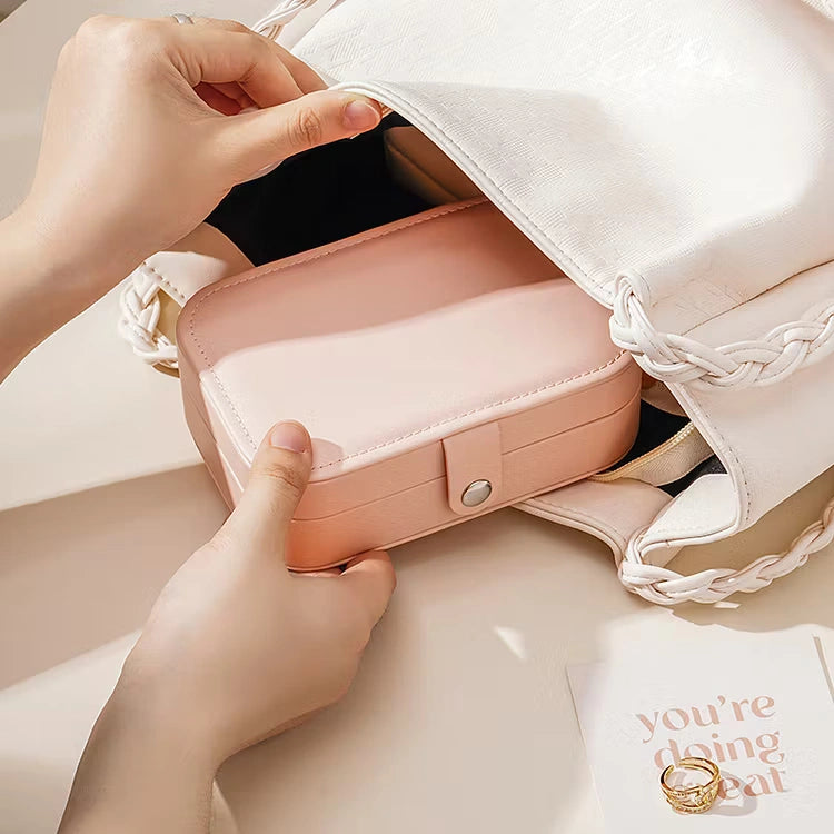 Aoaome Travel Portable Zipper Jewelry Boxs