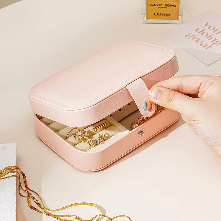 Aoaome Travel Portable Zipper Jewelry Boxs