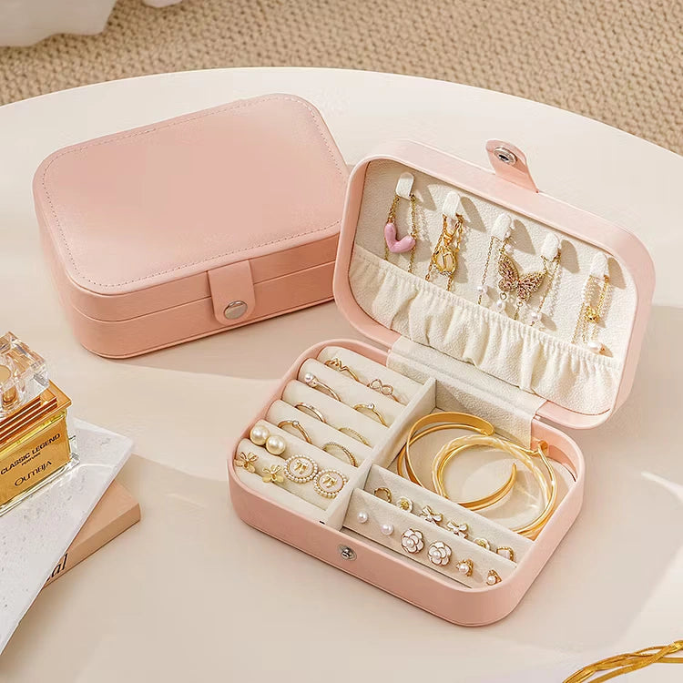 Aoaome Travel Portable Zipper Jewelry Boxs