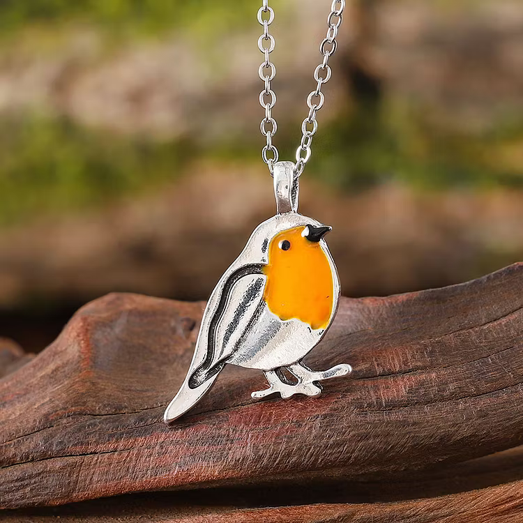 Aoaome Vintage Bird Drip Oil Necklaces