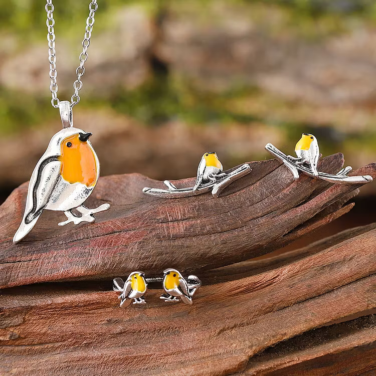 Aoaome Vintage Bird Drip Oil Necklaces
