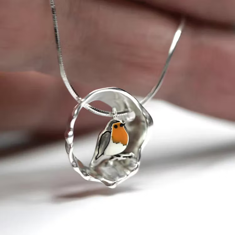 Aoaome Vintage Bird Hollow Pendant Necklaces