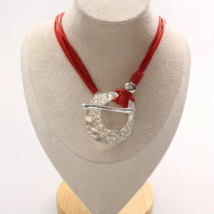 Aoaome Vintage Bohemian Silver Color Double Layer Necklaces