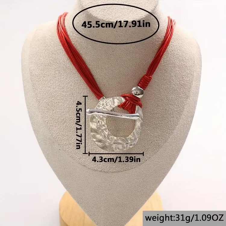 Aoaome Vintage Bohemian Silver Color Double Layer Necklaces