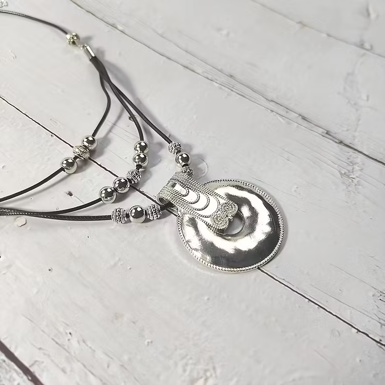 Aoaome Vintage Bohemian Style Geometric Circular Necklaces