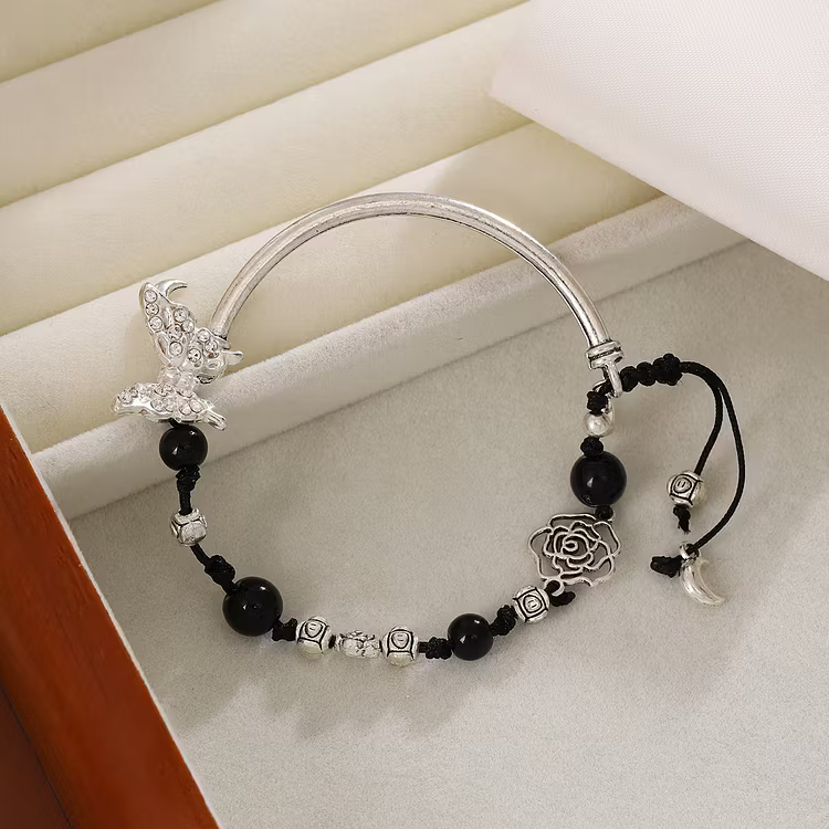 Aoaome Vintage Butterfly Diamond Bracelets
