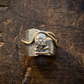Aoaome Vintage Dark Silver Zirconia Rings