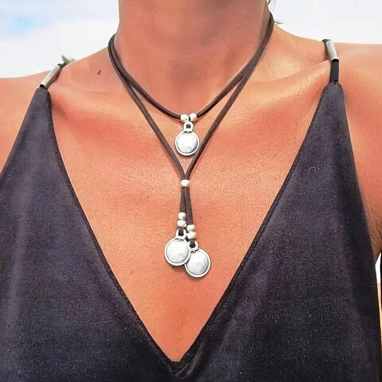 Aoaome Vintage Double Layer Necklaces