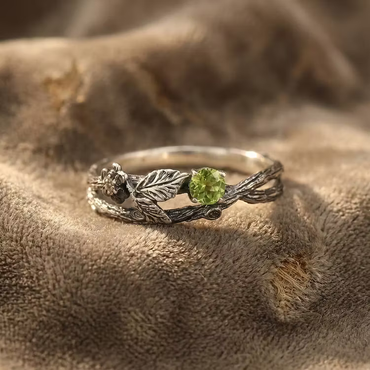 Aoaome Vintage Fashion Silver Plated Branch Inlaid Zircon Rings