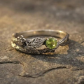 Aoaome Vintage Fashion Silver Plated Branch Inlaid Zircon Rings
