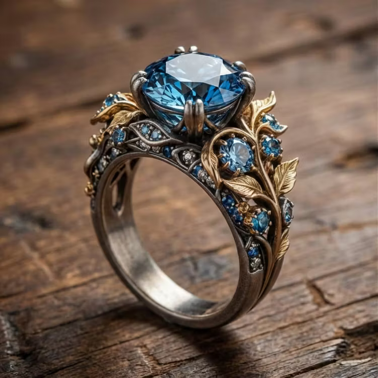 Aoaome Vintage Fashion Vine Diamond Set Rings