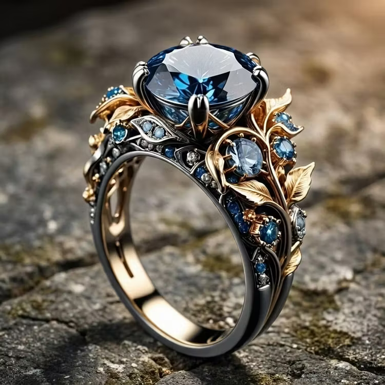 Aoaome Vintage Fashion Vine Diamond Set Rings