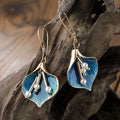 Aoaome Vintage Flower Pearls Earrings