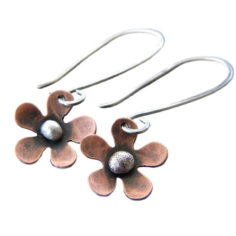 Aoaome Vintage Flower in Silver Earrings
