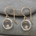Aoaome Vintage Gold Silver Zirconia Earrings