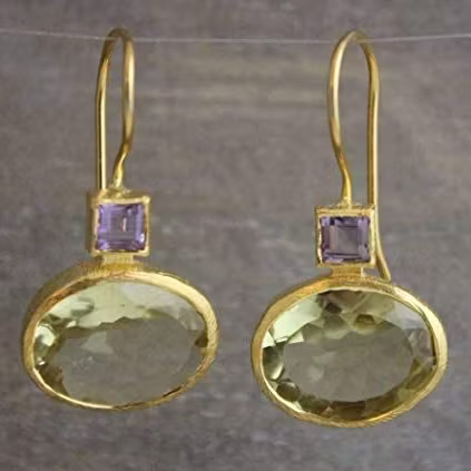 Aoaome Vintage Green Crystal Earrings