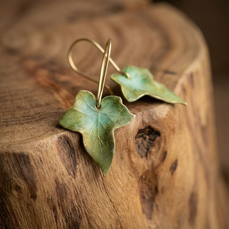 Aoaome Vintage Green Leaf Earrings