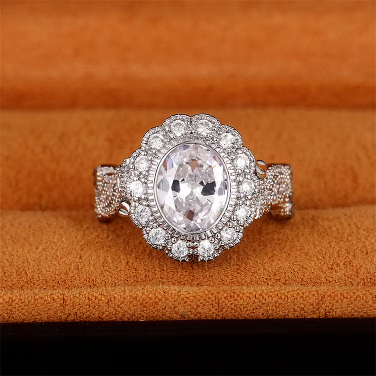 Aoaome Vintage Inlaid Zircon Rings
