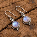 Aoaome Vintage Moonstone Long Pendant Earrings