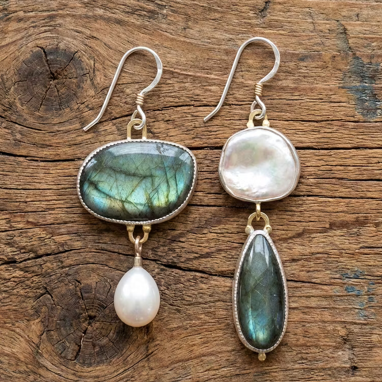 Aoaome Vintage Natural Stone Earrings