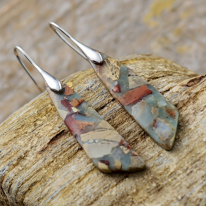 Aoaome Vintage Nature Stone Earrings