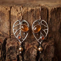Aoaome Vintage Orange Crystal Earrings