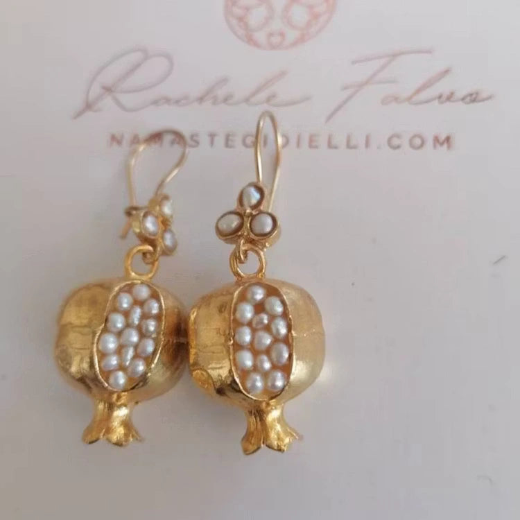 Aoaome Vintage Pomegranate Design Earrings