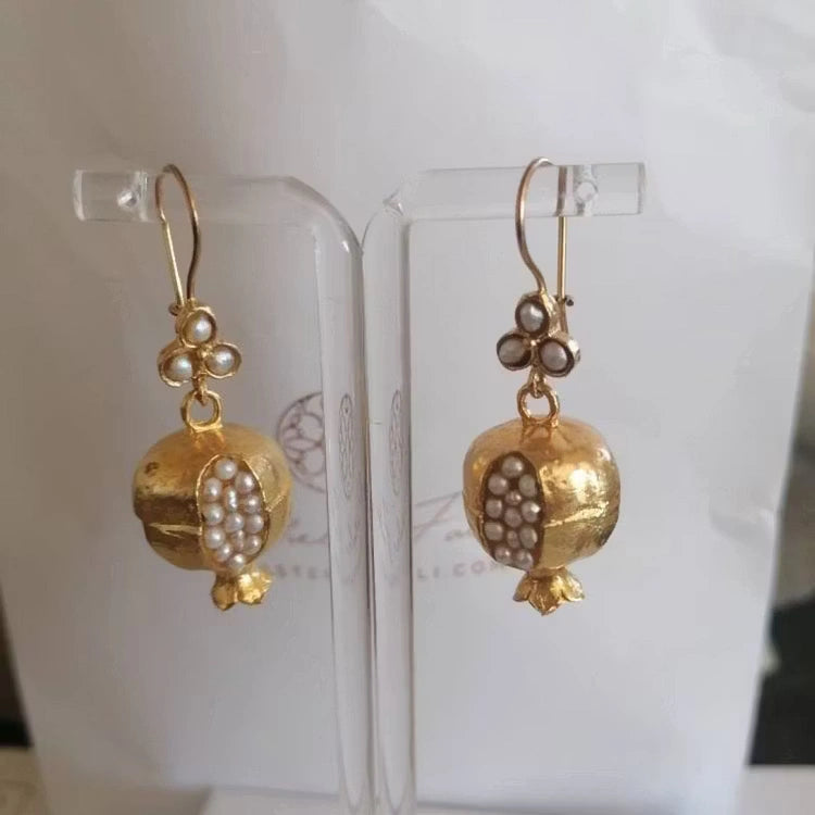 Aoaome Vintage Pomegranate Design Earrings