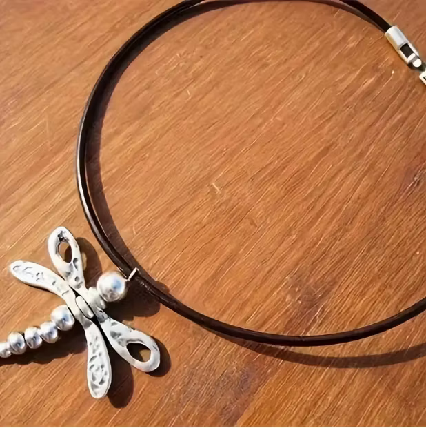 Aoaome Vintage Silver Dragonfly Pendant Necklaces