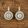 Aoaome Vintage Silver with Zirconia Earrings