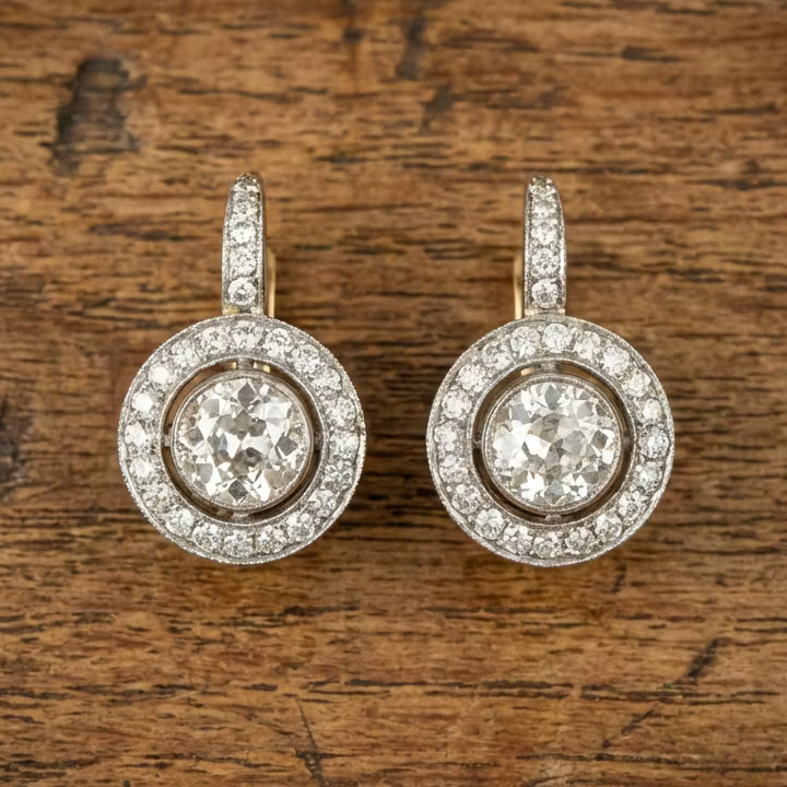 Aoaome Vintage Silver with Zirconia Earrings