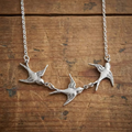 Aoaome Vintage Sparrow Bird Necklaces