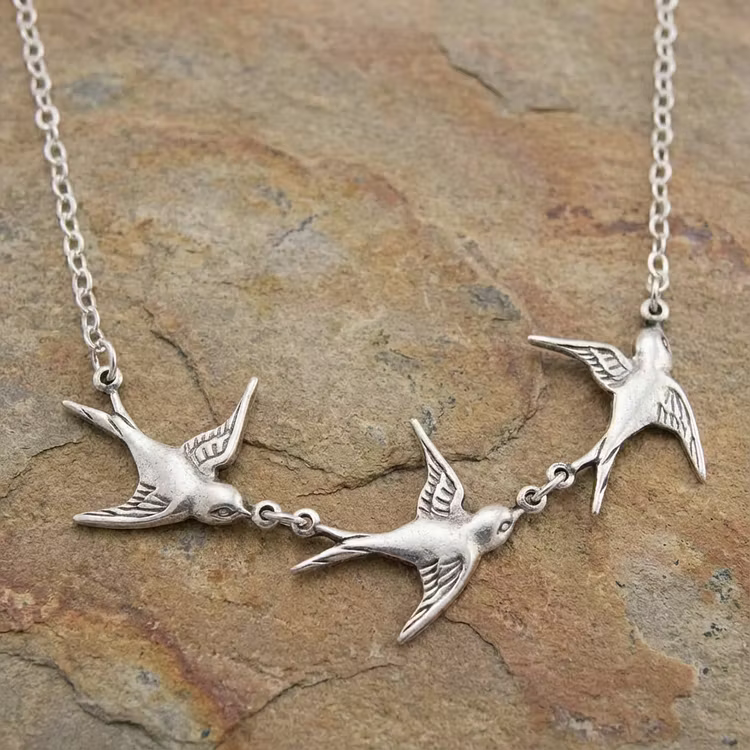 Aoaome Vintage Sparrow Bird Necklaces