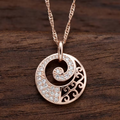 Aoaome Vintage Spiral Filigree Pendant Necklaces
