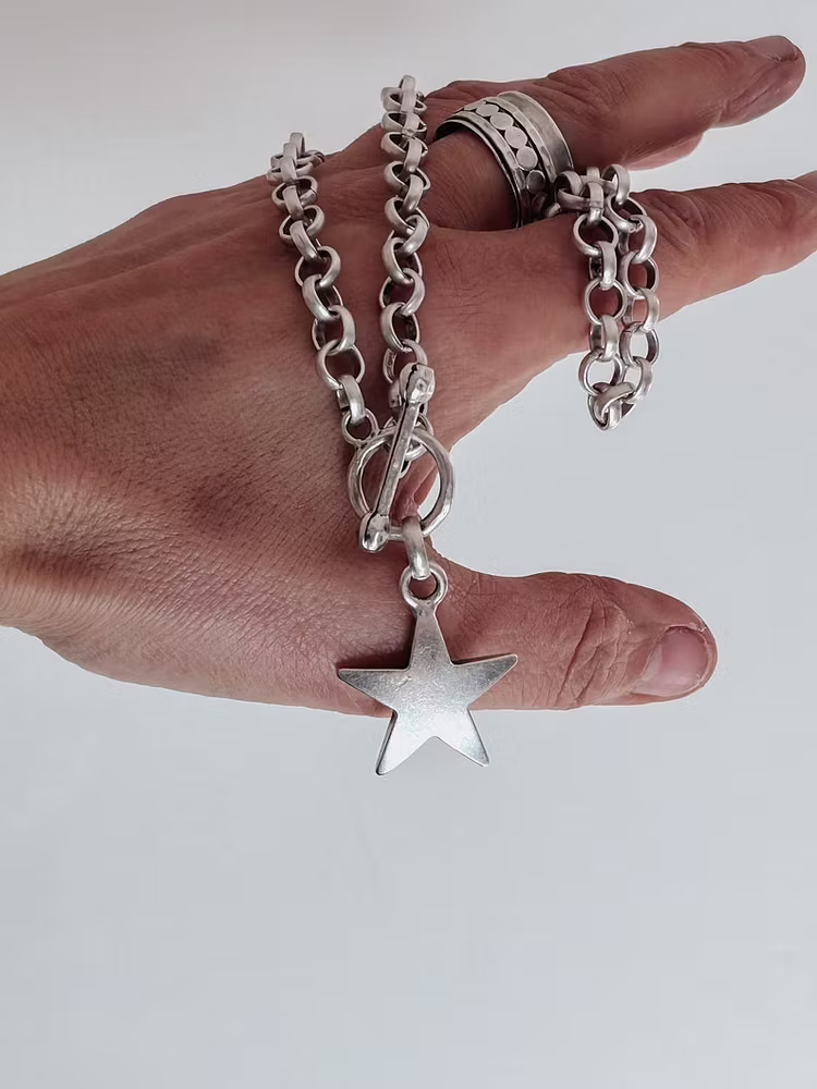 Aoaome Vintage Star T Bar Chain Necklaces