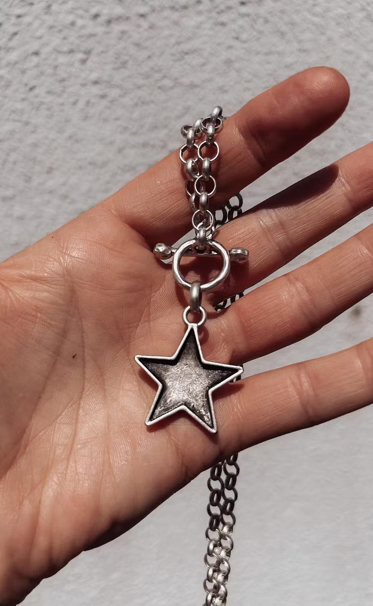 Aoaome Vintage Star T Bar Chain Necklaces