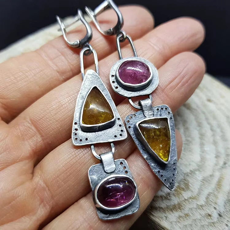 Aoaome Vintage Triangular Geometric Earrings