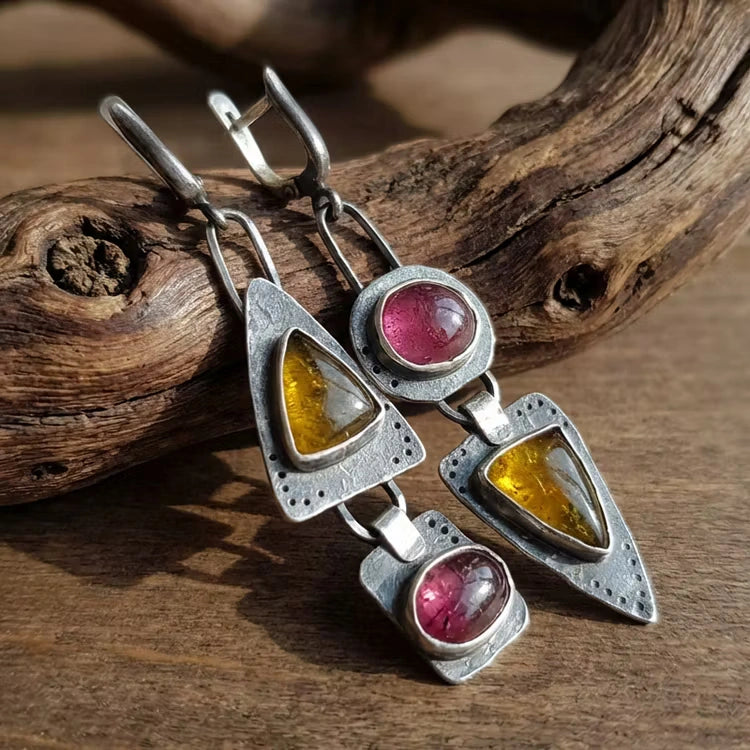 Aoaome Vintage Triangular Geometric Earrings