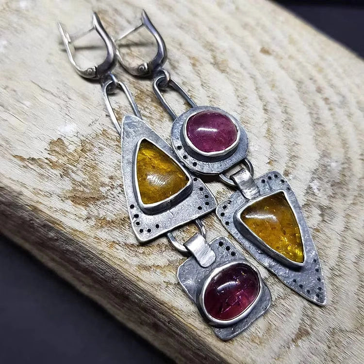 Aoaome Vintage Triangular Geometric Earrings